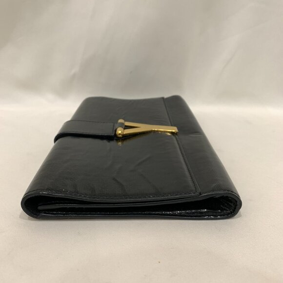 【6MK】YSL Crackled Patent Y Ligne Clutch Sku#84071 (Gently Used) - Picture 3 of 11